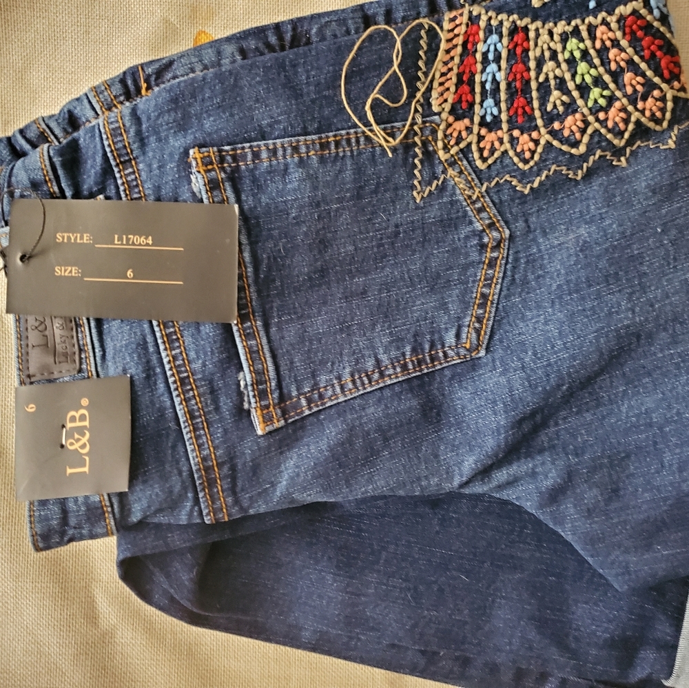 Embroidered jeans! So cute